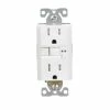 New ❤️ Eaton Electrical Outlets 15-Amp Tamper Resistant Audible Alarm GFCI Residential Decorator Outlet, White 😀