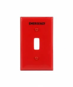 Flash Sale ⭐ Eaton Wall Plates 1-Gang Standard Toggle Wall Plate, Red 🎁