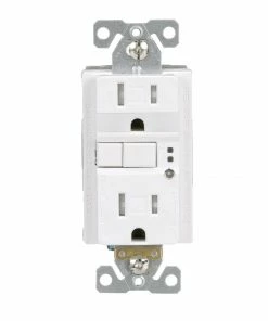 Discount 🔔 Eaton Electrical Outlets 15-Amp Tamper Resistant GFCI Residential/Commercial Decorator Outlet with Night Light, White 🛒