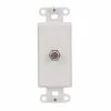 Promo 💯 Eaton Wall Plates 1-Gang Coaxial Standard Decorator Wall Plate Insert, White 👍
