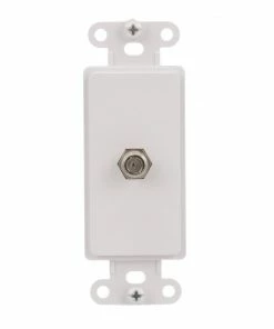 Promo ๐ฏ Eaton Wall Plates 1-Gang Coaxial Standard Decorator Wall Plate Insert, White ๐