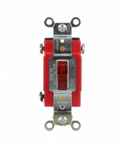 Brand new ๐ Eaton Light Switches 20-Amp Single-Pole Pilot Light Toggle Light Switch, Red ๐