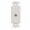 Best Sale 🔔 Eaton Wall Plates 1-Gang Coaxial Specialty Decorator Wall Plate Insert, White 🔔