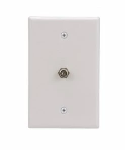 Cheapest ๐งจ Eaton Wall Plates 1-Gang Coaxial Midsize Wall Plate, White ๐