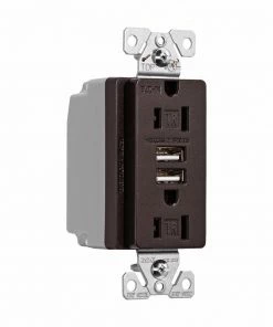 Best Pirce 🎁 Eaton Electrical Outlets 15-Amp Tamper Resistant Residential/Commercial Decorator USB Outlet Dual Type A, Oil-Rubbed Bronze ✨ -EatonWagner Sales 15700535