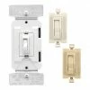Best reviews of ⭐ Eaton Light Dimmers Universal Dimmers Single-Pole/3-Way LED Toggle Light Dimmer, White/Light Almond/Ivory 💯