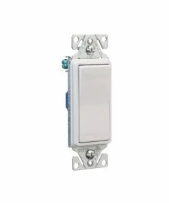 Cheap 🤩 Eaton Light Switches 15-Amp Single-Pole Illuminated Rocker Light Switch, White 🤩 -EatonWagner Sales 15784285 scaled