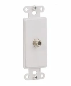 Promo 💯 Eaton Wall Plates 1-Gang Coaxial Standard Decorator Wall Plate Insert, White 👍 -EatonWagner Sales 42155722