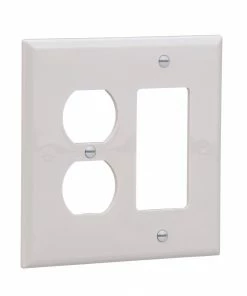 New ✔️ Eaton Wall Plates 2-Gang Midsize Duplex/Decorator Wall Plate, White 🎉 -EatonWagner Sales 42189569 scaled