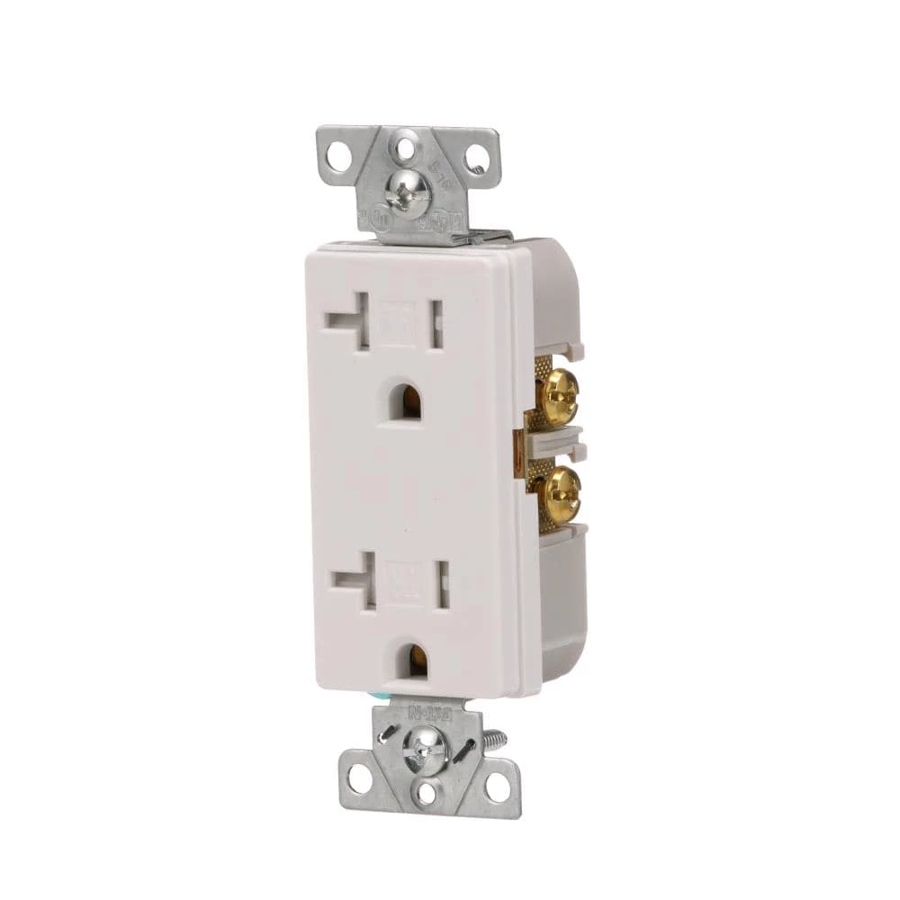 Hot Sale 👏 Eaton Electrical Outlets Arrow Hart 20-Amp Tamper Resistant Residential/Commercial Decorator Outlet, White 🎉 2 Hot Sale 👏 Eaton Electrical Outlets Arrow Hart 20-Amp Tamper Resistant Residential/Commercial Decorator Outlet, White 🎉 - Image 2