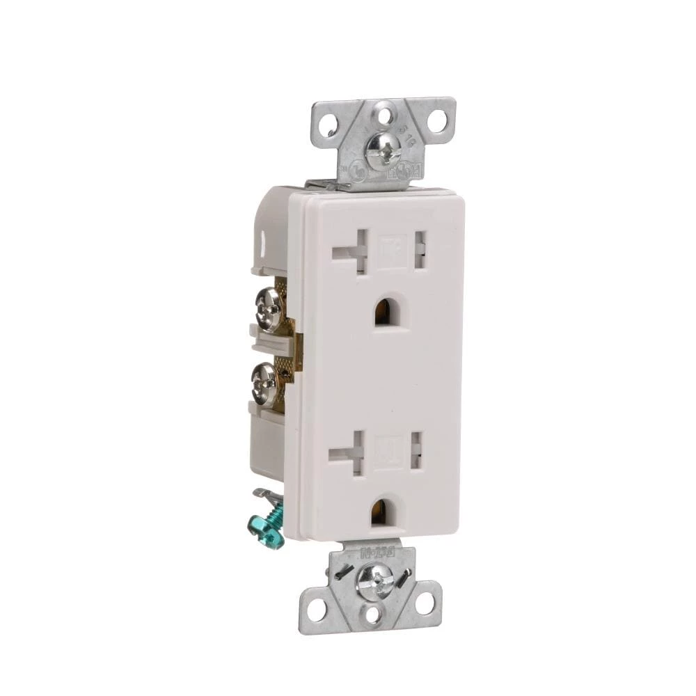 Hot Sale 👏 Eaton Electrical Outlets Arrow Hart 20-Amp Tamper Resistant Residential/Commercial Decorator Outlet, White 🎉 6 Hot Sale 👏 Eaton Electrical Outlets Arrow Hart 20-Amp Tamper Resistant Residential/Commercial Decorator Outlet, White 🎉 - Image 6