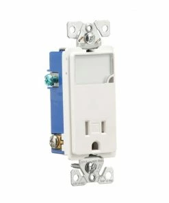Flash Sale 🧨 Eaton Electrical Outlets 15-Amp Tamper Resistant Residential Decorator Outlet with Night Light, White 🔔 -EatonWagner Sales 42205671