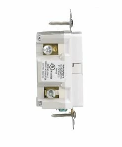 New ❤️ Eaton Electrical Outlets 15-Amp Tamper Resistant Audible Alarm GFCI Residential Decorator Outlet, White 😀 -EatonWagner Sales 42211807
