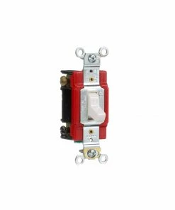 Outlet 😀 Eaton Light Switches 20-Amp Single-Pole Illuminated Toggle Light Switch, White ❤️ -EatonWagner Sales 42234177 scaled