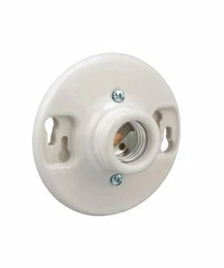 Best Pirce 🎉 Eaton Light Sockets Porcelain Keyless Ceiling Socket, White 🔔 -EatonWagner Sales 42275915