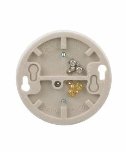 Best Pirce 🎉 Eaton Light Sockets Porcelain Keyless Ceiling Socket, White 🔔 -EatonWagner Sales 42275927