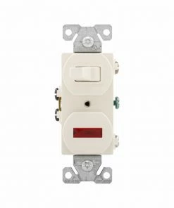Best reviews of 🔥 Eaton Light Switches 15-Amp Single-pole Pilot Light Combination Light Switch, Light Almond ✨