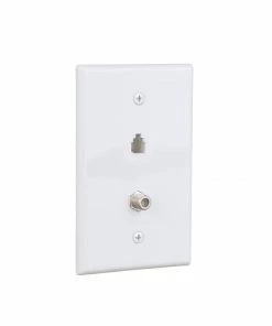 Wholesale 💯 Eaton Wall Plates 1-Gang Coaxial Midsize Wall Plate, White 🎁 -EatonWagner Sales 42644776 scaled