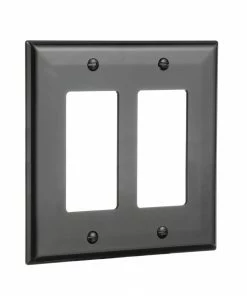 Discount 🌟 Eaton Wall Plates 2-Gang Midsize Decorator Wall Plate, Black 🔔 -EatonWagner Sales 44134760 scaled