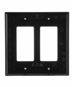 Discount 🌟 Eaton Wall Plates 2-Gang Midsize Decorator Wall Plate, Black 🔔 -EatonWagner Sales 44134763 scaled