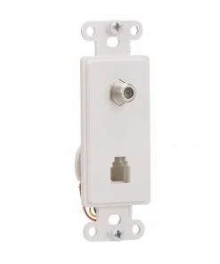 Flash Sale 🧨 Eaton Wall Plates 1-Gang Coaxial Specialty Decorator Wall Plate Insert, White 👍 -EatonWagner Sales 46794770 scaled