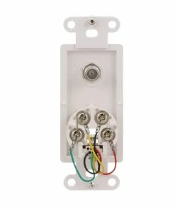 Flash Sale 🧨 Eaton Wall Plates 1-Gang Coaxial Specialty Decorator Wall Plate Insert, White 👍 -EatonWagner Sales 46795902 scaled